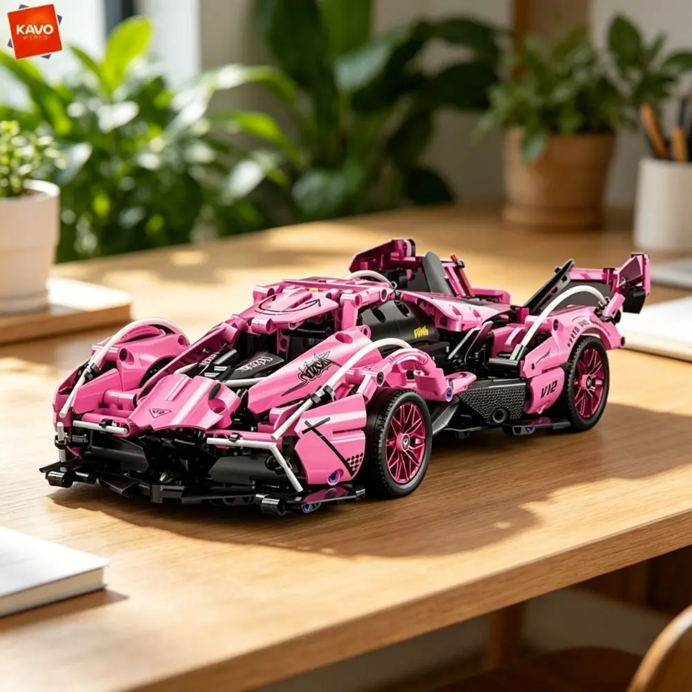 KAVOWORLD 981PCS Pink Supercar Building Blocks 1:14 Scale Creative DIY Bricks Set Educational Toys Gifts for Car Enthusiasts
KAVOWORLD 981PCS Pink Supercar Building Blocks 1:14 Scale Creative DIY Bricks Set Educational Toys Gifts for Car Enthusiasts