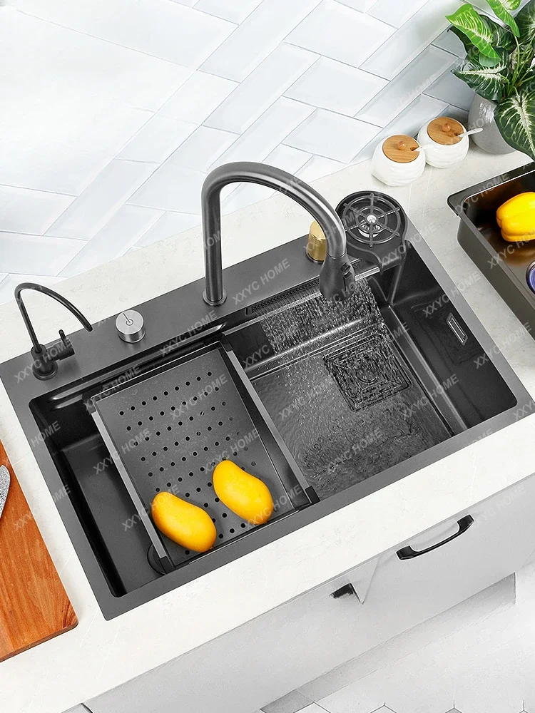Feiyu Waterfall Sink Kitchen Nano Washing Basin 304 Stainless Steel Middle Basin Single Sink
Feiyu Waterfall Sink Kitchen Nano Washing Basin 304 Stainless Steel Middle Basin Single Sink