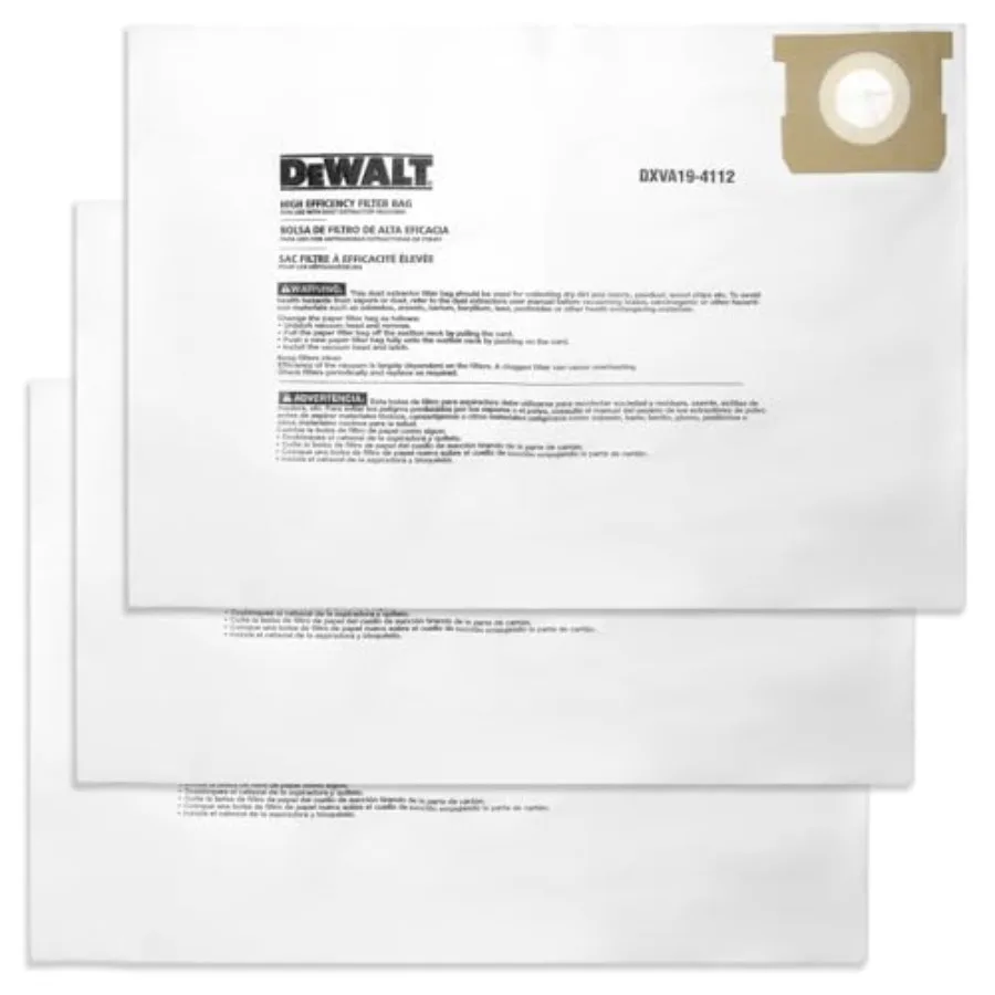 Fine Dust Bag Fits for 12-16 gallon Wet/Dry Vacuum Compatible with DXV12P DXV14P DXV16P DXV16PA DXV16S
Fine Dust Bag Fits for 12-16 gallon Wet/Dry Vacuum Compatible with DXV12P DXV14P DXV16P DXV16PA DXV16S