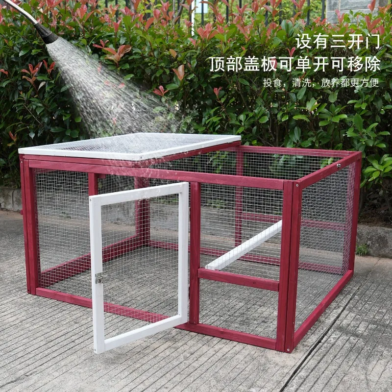 Wooden Rabbit Cage Large Space Outdoor Running Cage Solid Wood Duck Cage Barbed Wire Sheet Indoor Household Chicken Coop
Wooden Rabbit Cage Large Space Outdoor Running Cage Solid Wood Duck Cage Barbed Wire Sheet Indoor Household Chicken Coop