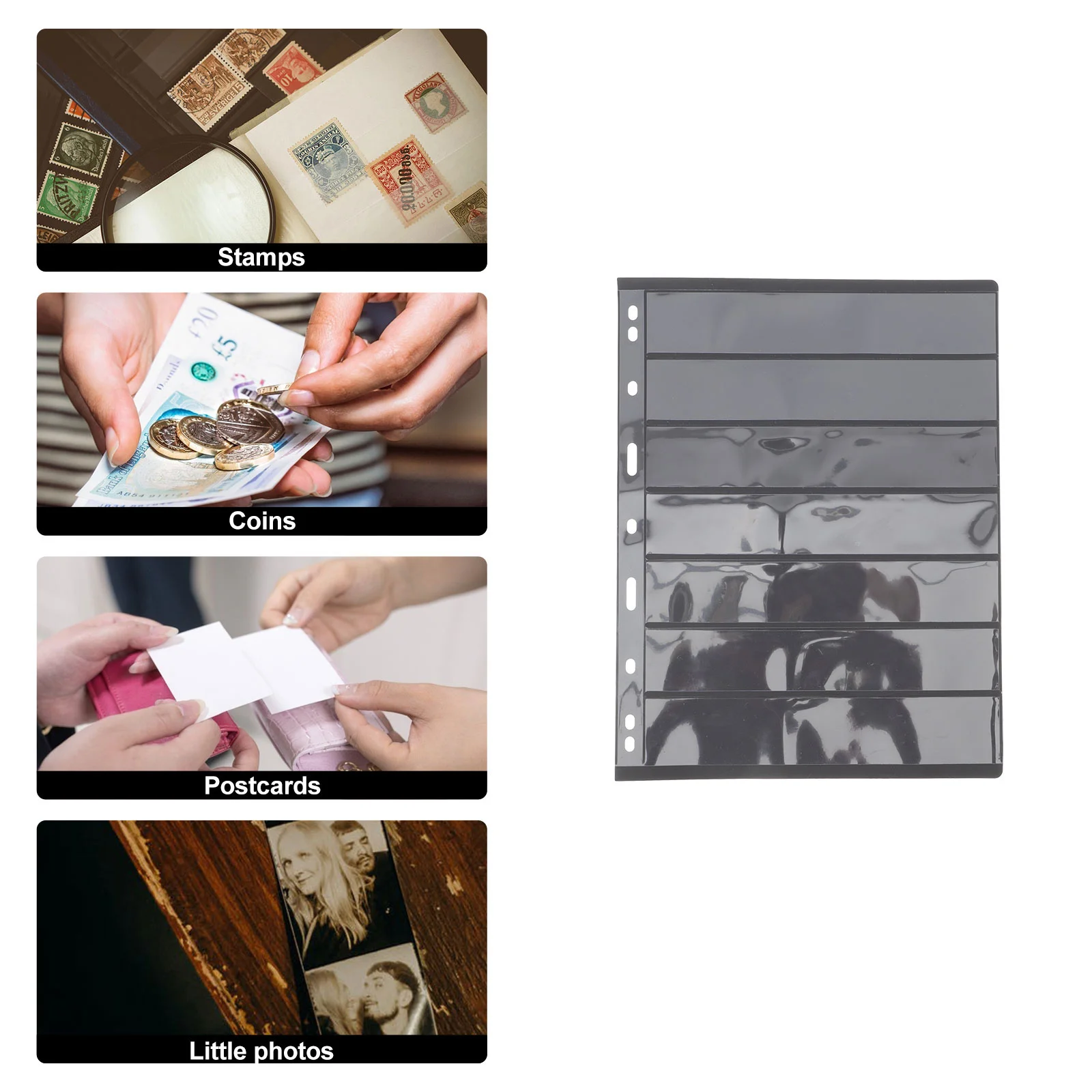 10pcs Album Seven Rows Pages For Coin Collection Premium Clear Reusable Smooth Stamp Pages Stamp Collection Album
10pcs Album Seven Rows Pages For Coin Collection Premium Clear Reusable Smooth Stamp Pages Stamp Collection Album