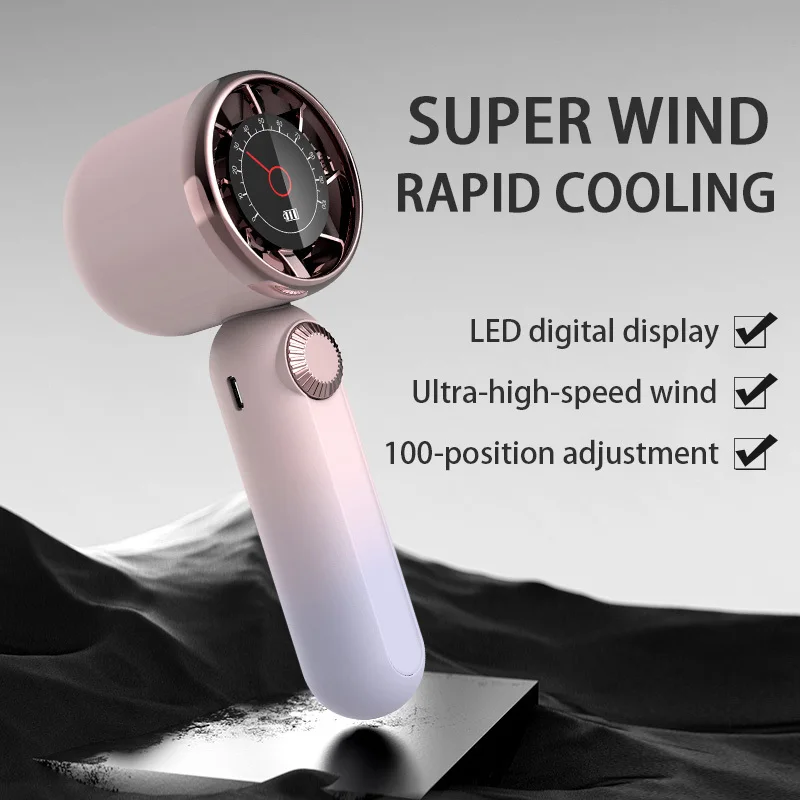 Portable Handheld Mini Fan USB Rechargeable Bladeless Fan High Speed LED Digital Display Strong Wind Power 4000mAh Battery
Portable Handheld Mini Fan USB Rechargeable Bladeless Fan High Speed LED Digital Display Strong Wind Power 4000mAh Battery