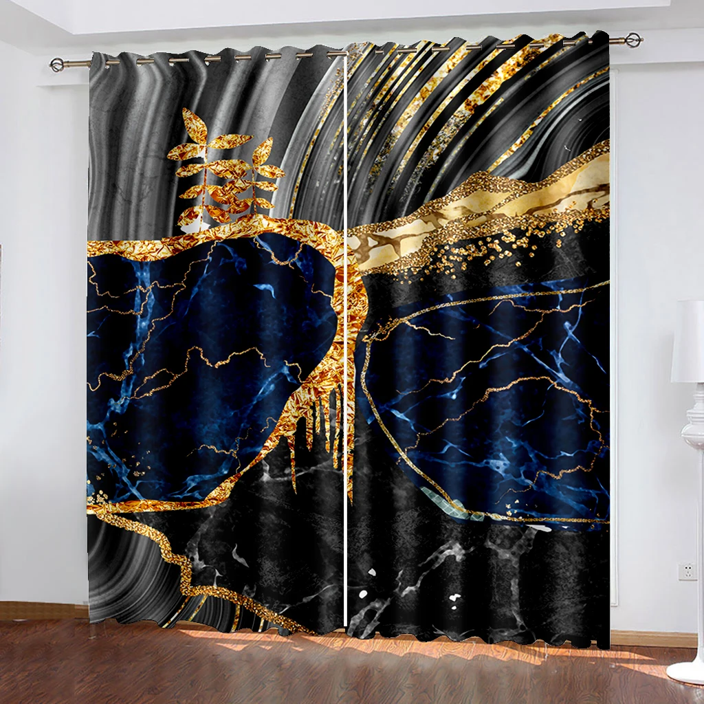 Window Curtains with Marble Pattern, Organza Drapes, Blue and Gold Voile, Living Room and Bedroom
Window Curtains with Marble Pattern, Organza Drapes, Blue and Gold Voile, Living Room and Bedroom