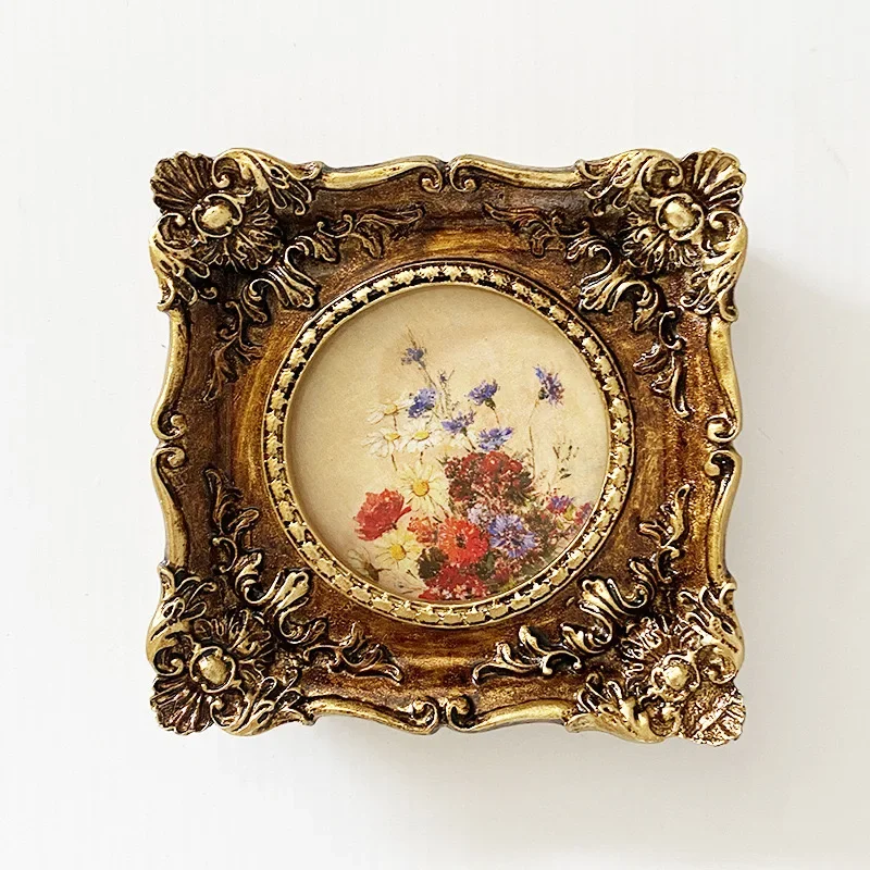 3x3 Retro Resin Golden Photo Frame Victorian deco Tabletop/Wall Hanging Display Mini Square Palm-size Picture Size
3x3 Retro Resin Golden Photo Frame Victorian deco Tabletop/Wall Hanging Display Mini Square Palm-size Picture Size