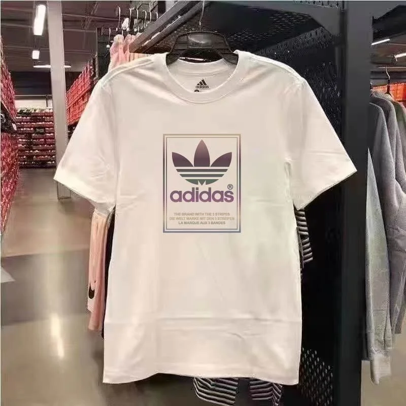 Adidas Exercise T-shirts Men and Women, Loose, Hot Selling, Cotton, Anti Wrinkle, Trendy, Short Sleeved Shirts, White
Adidas Exercise T-shirts Men and Women, Loose, Hot Selling, Cotton, Anti Wrinkle, Trendy, Short Sleeved Shirts, White