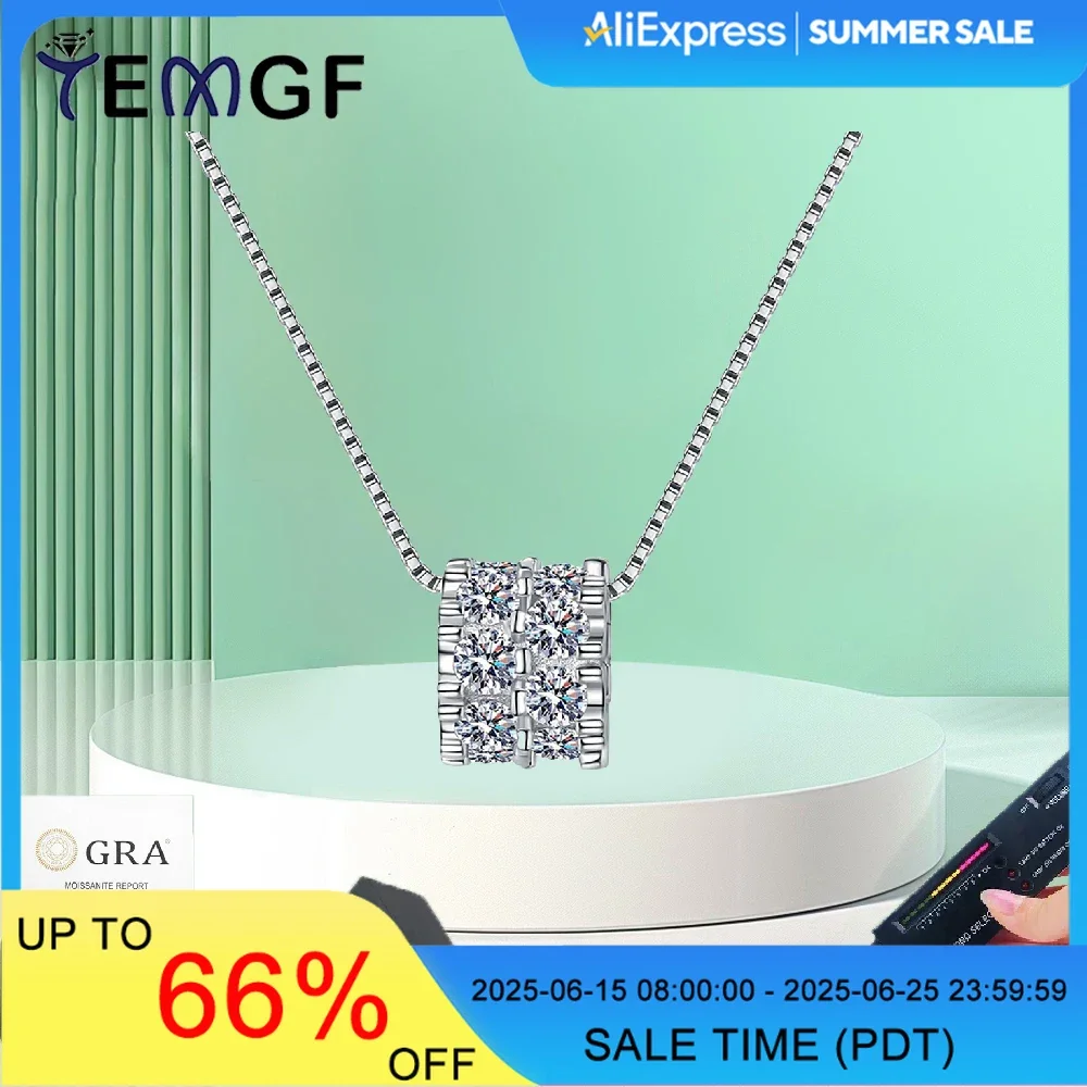 TEMGF Full 3mm Moissanite Pendant Necklace S925 Sterling Silver Box Chain for Women Daily Party Fashion Sparkling Fine Jewelry
TEMGF Full 3mm Moissanite Pendant Necklace S925 Sterling Silver Box Chain for Women Daily Party Fashion Sparkling Fine Jewelry