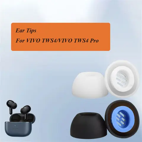 6pcs Silicone Eartips for Vivo TWS4 iQOO TWS 4PRO iQOO tws2 Earphone Cover Eargels Earcaps Earbuds Tip Gel