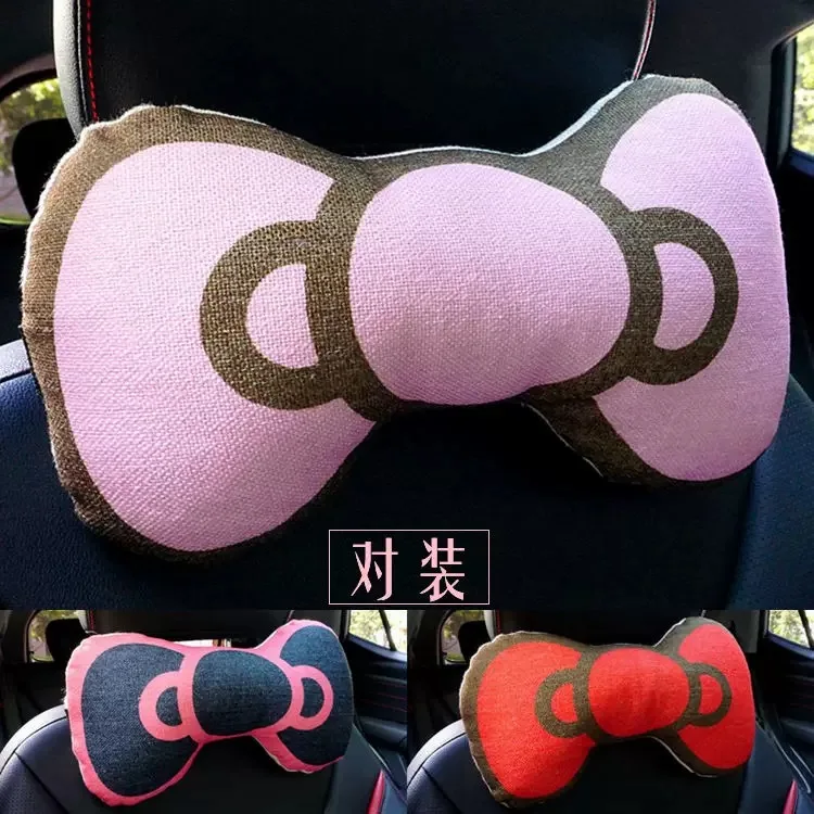 A Pair Cartoon Car Neck Pillows Women's Pillows Linen All Season Universal Bow Headrests Cute Car Accessories
A Pair Cartoon Car Neck Pillows Women's Pillows Linen All Season Universal Bow Headrests Cute Car Accessories