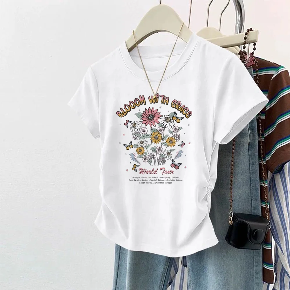 2025 Women's T-shirt Slim Korean O-neck Tees Y2k Stylish Comfortable Spring Summer Fashion Tops Female Short Sleeve T-Shirts
2025 Women's T-shirt Slim Korean O-neck Tees Y2k Stylish Comfortable Spring Summer Fashion Tops Female Short Sleeve T-Shirts