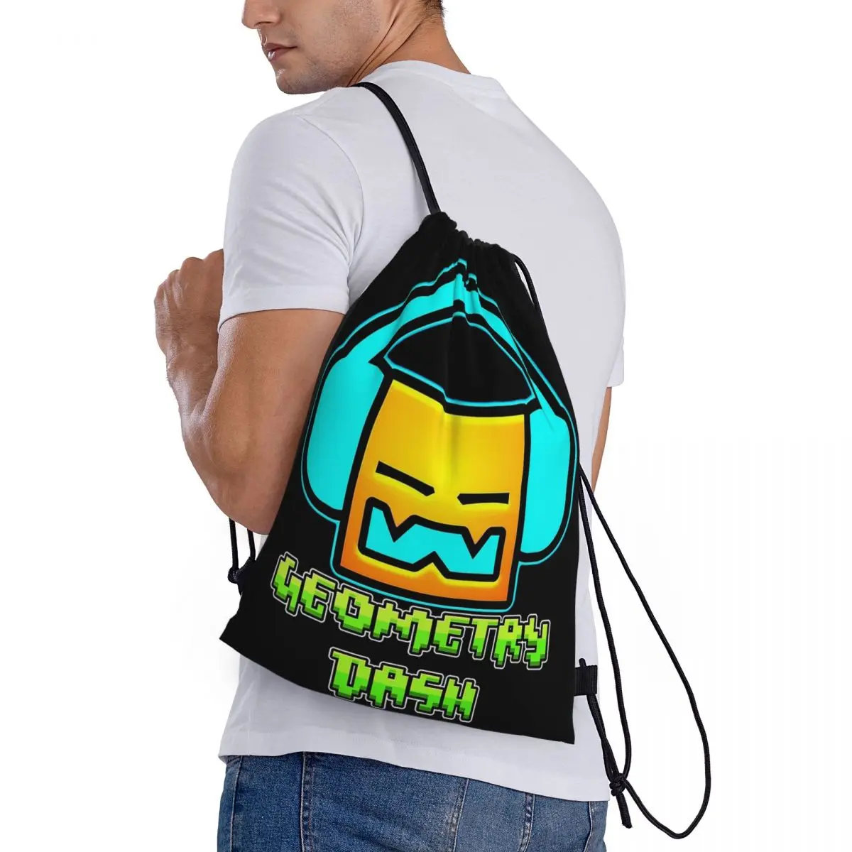 Geometry Dash Game Music Cute Geometric Backpacks Casual Drawstring Bags Sports Bag Book Bags for Man Woman Students
Geometry Dash Game Music Cute Geometric Backpacks Casual Drawstring Bags Sports Bag Book Bags for Man Woman Students