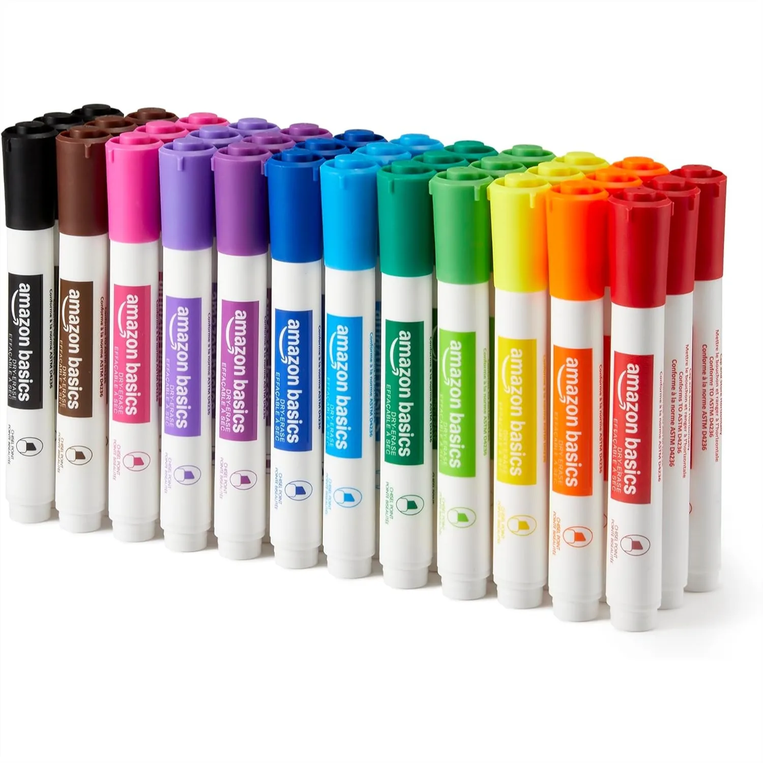 36-Pack Low-Odor Dry Erase Markers, Chisel Tip, 12 Assorted Colors for Whiteboard
36-Pack Low-Odor Dry Erase Markers, Chisel Tip, 12 Assorted Colors for Whiteboard
