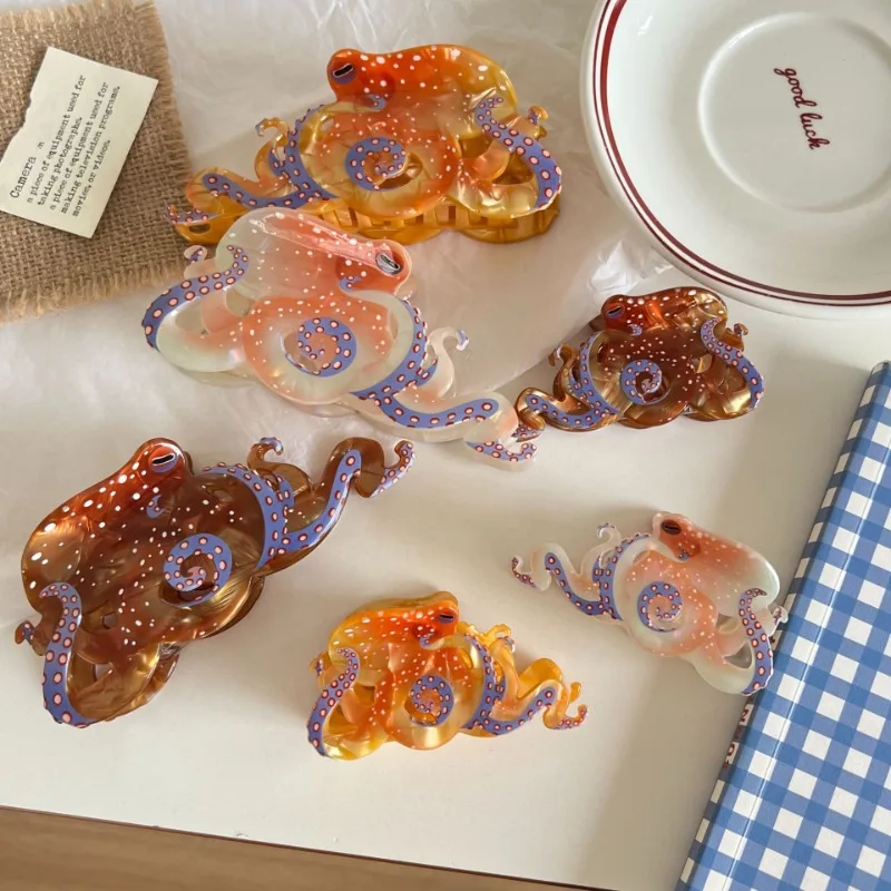 Creative Octopus Hair Claw Ocean Animal Acetate Updo Clip for Women Girls Funny Chunky Grip Fashion Korean Hair Accessories
Creative Octopus Hair Claw Ocean Animal Acetate Updo Clip for Women Girls Funny Chunky Grip Fashion Korean Hair Accessories