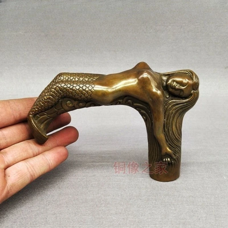 Sea mermaid Walking Stick Head handle Statue
Sea mermaid Walking Stick Head handle Statue
