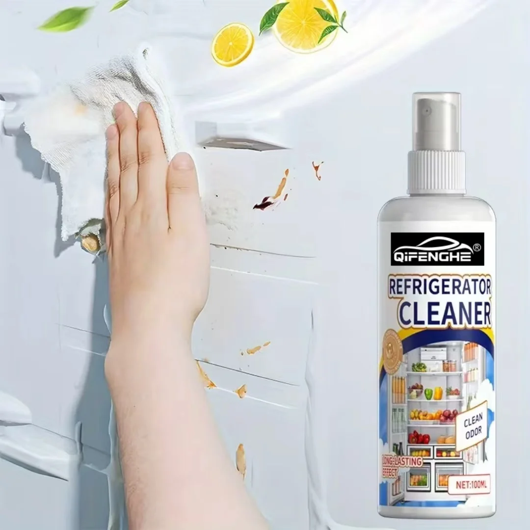 QIFENGHE 100ml Refrigerator Cleaner Spray, Odor Eliminator & Stain Remover, Safe for Food Storage & Fridge Interior
QIFENGHE 100ml Refrigerator Cleaner Spray, Odor Eliminator & Stain Remover, Safe for Food Storage & Fridge Interior