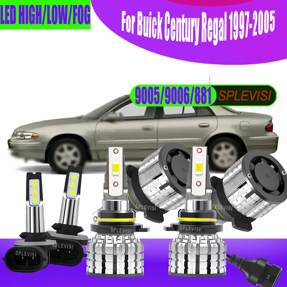 All-Season Performance - LED Headlight & Fog Light Kit For Buick Century Regal 1997 1998 1999 2000 2001 2002 2003 2004 2005
All-Season Performance - LED Headlight & Fog Light Kit For Buick Century Regal 1997 1998 1999 2000 2001 2002 2003 2004 2005
