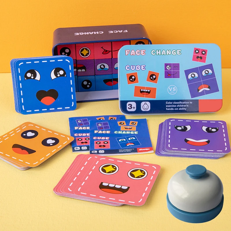 New Montessori Expression Puzzle Face Change Cube Building Blocks Toys Early Learning Educational Match Toy for Children Gift
New Montessori Expression Puzzle Face Change Cube Building Blocks Toys Early Learning Educational Match Toy for Children Gift