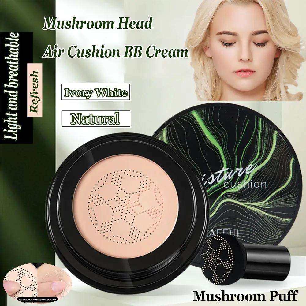 Waterproof Foundation Brightening Air Cushion BB Cream Face Makeup Ivory White Natural With Mushroom Puff Sponge 
Waterproof Foundation Brightening Air Cushion BB Cream Face Makeup Ivory White Natural With Mushroom Puff Sponge