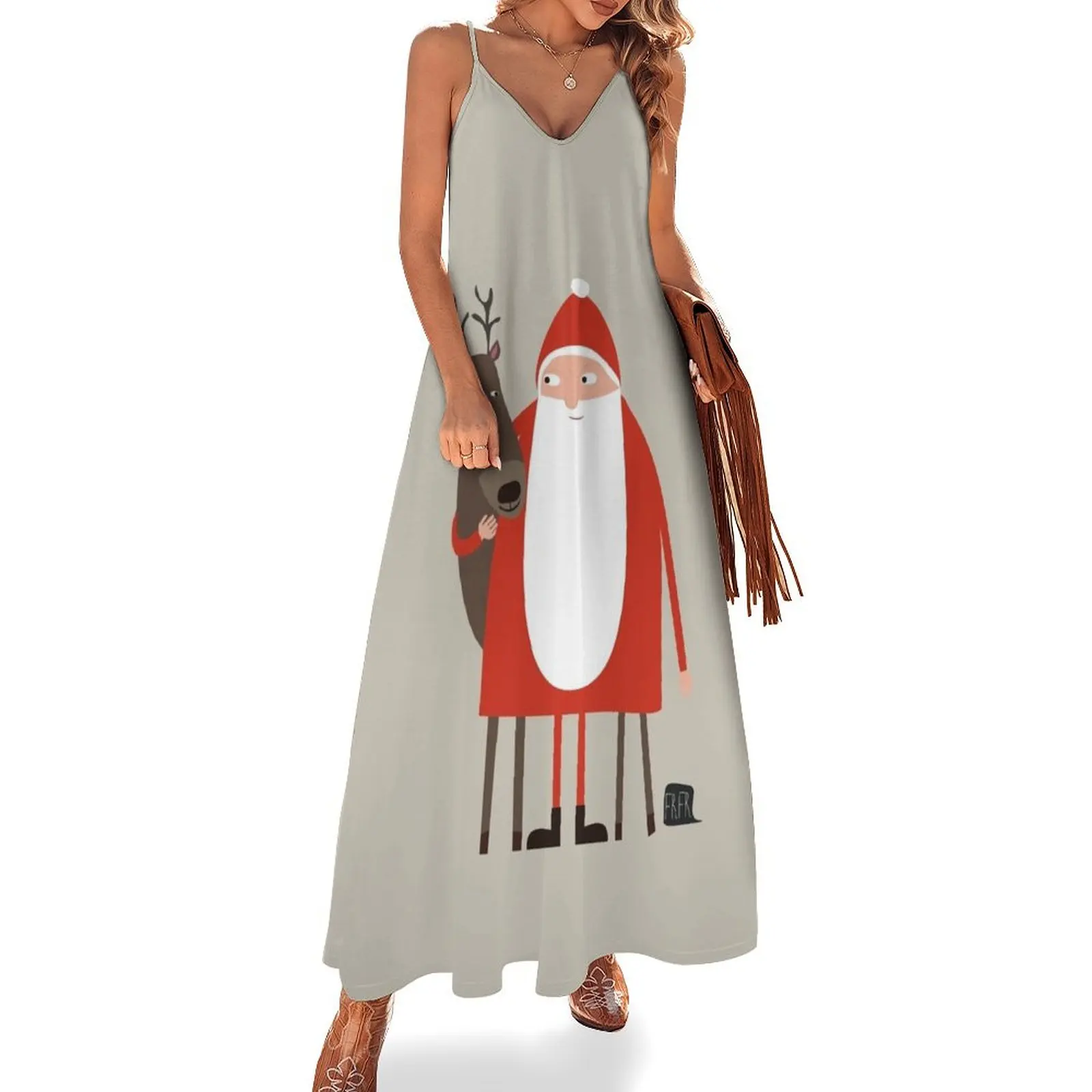Santa and his reindeer / Weihnachtsmann mit Rentier Sleeveless Dress birthday dress evening dresses ladies
Santa and his reindeer / Weihnachtsmann mit Rentier Sleeveless Dress birthday dress evening dresses ladies