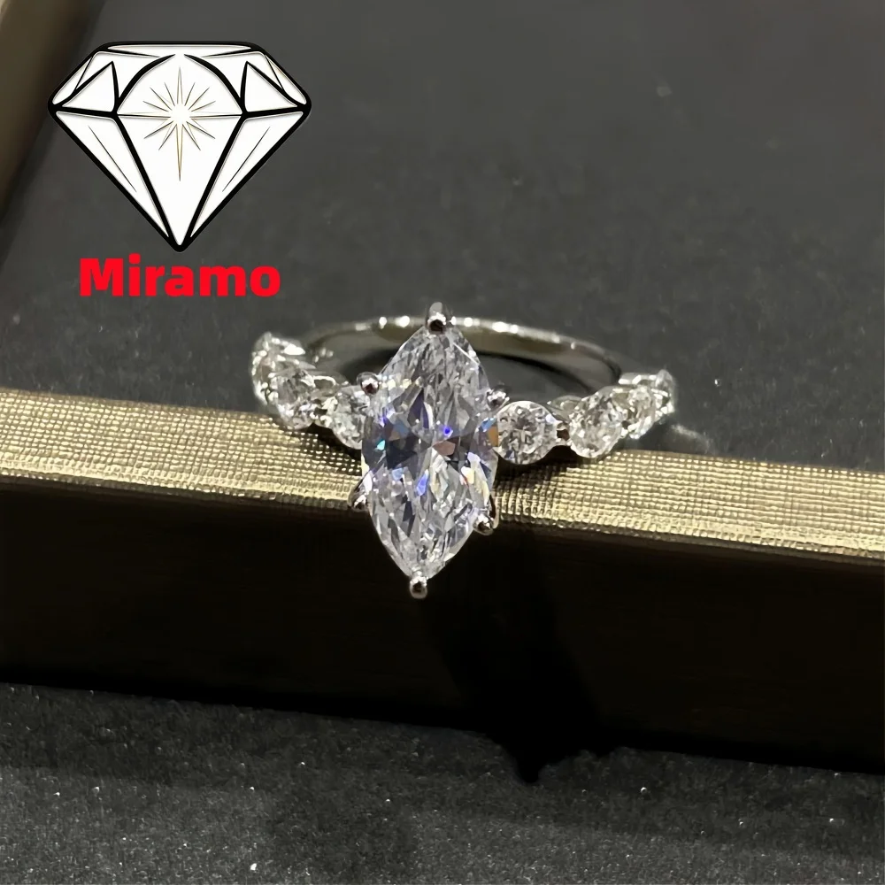 Marquise Cut Moissanite Engagement Ring 2-3 Carat Halo Band Diamond Wedding Ring for Women S925 Sterling Silver with Certificate
Marquise Cut Moissanite Engagement Ring 2-3 Carat Halo Band Diamond Wedding Ring for Women S925 Sterling Silver with Certificate