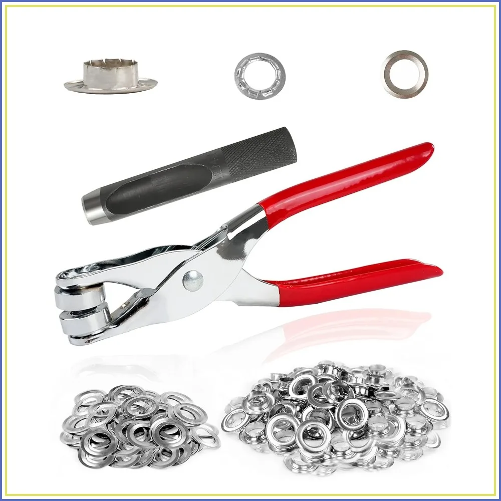150Pcs 1/2 Inch Grommet Kit with Hole Punch Pliers for Leather, Fabric, Belt
150Pcs 1/2 Inch Grommet Kit with Hole Punch Pliers for Leather, Fabric, Belt