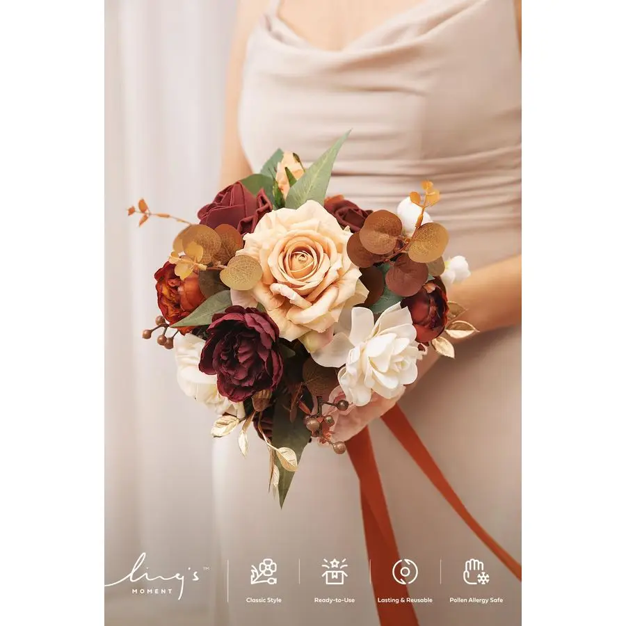 moment Terracotta Artificial Wedding Flower Bouquets for Bridesmaids Burnt Orange Floral Bouquet Rust Bridal Bouquets for Brides
moment Terracotta Artificial Wedding Flower Bouquets for Bridesmaids Burnt Orange Floral Bouquet Rust Bridal Bouquets for Brides