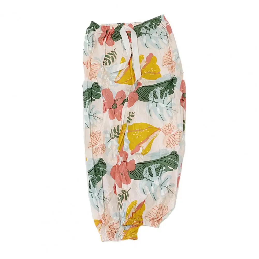 Wide-leg Trousers Floral Print Wide Leg Harem Pants for Women Elastic Drawstring Waist Trousers Lightweight Thin for Summer
Wide-leg Trousers Floral Print Wide Leg Harem Pants for Women Elastic Drawstring Waist Trousers Lightweight Thin for Summer