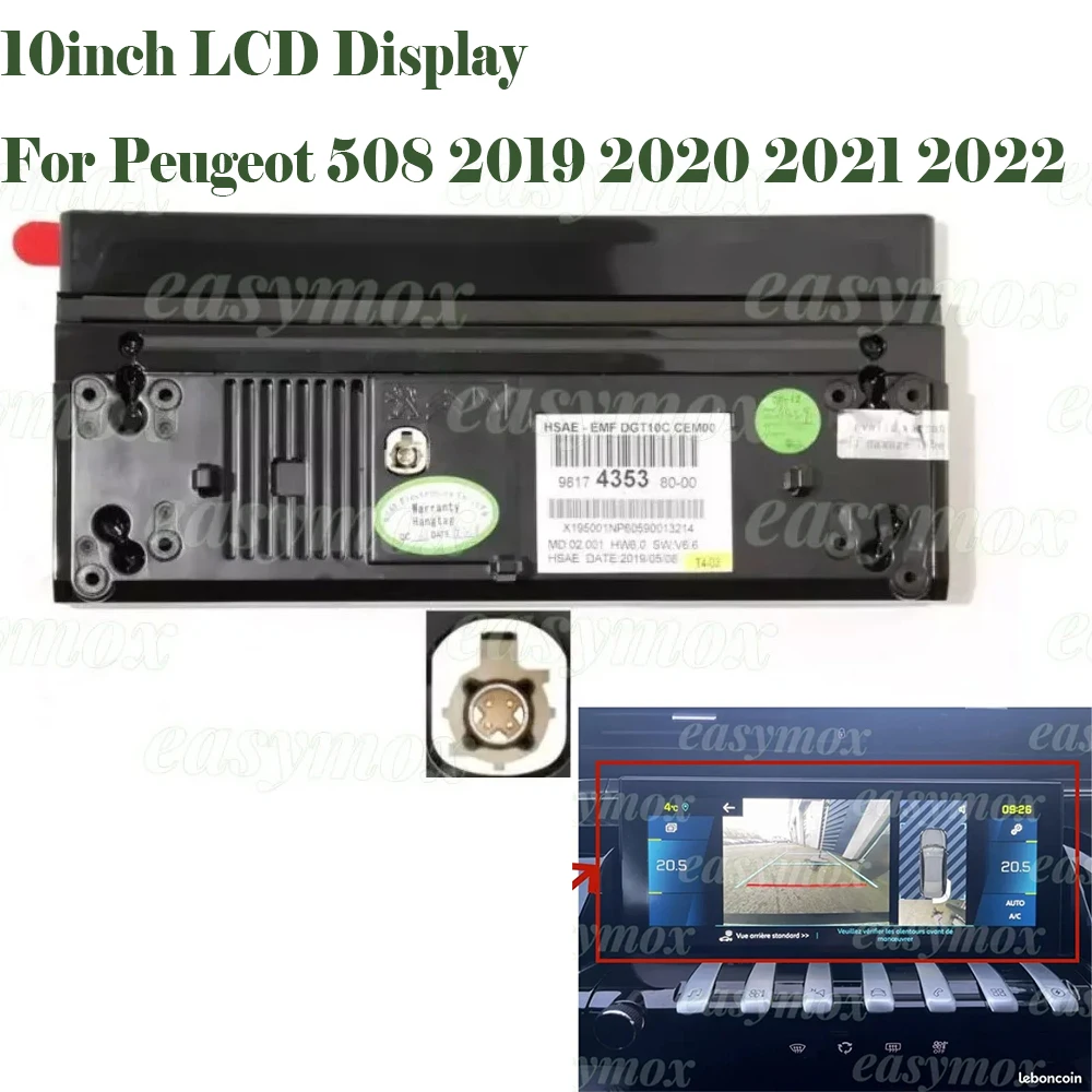 9817435380 10inch LCD Display Screen For Peugeot 508 2019 2020 2021 2022 Car Radio GPS Navigation Multimedia Replacement
9817435380 10inch LCD Display Screen For Peugeot 508 2019 2020 2021 2022 Car Radio GPS Navigation Multimedia Replacement