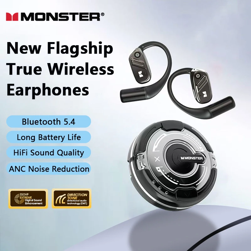 Беспроводные наушники Monster QM30 Bluetooth 5.4 с шумоподавлением, креплением на ухо, низкой задержкой, Hi-Fi стереозвуком и длительным временем работы
Беспроводные наушники Monster QM30 Bluetooth 5.4 с шумоподавлением, креплением на ухо, низкой задержкой, Hi-Fi стереозвуком и длительным временем работы