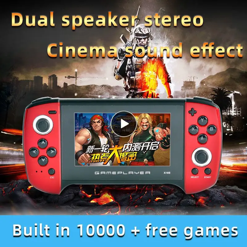 Встроенная игровая консоль Fc 10000 игр, портативная игровая консоль, 4,3-дюймовая портативная аркадная консоль с большим экраном, двойная катушка
Встроенная игровая консоль Fc 10000 игр, портативная игровая консоль, 4,3-дюймовая портативная аркадная консоль с большим экраном, двойная катушка