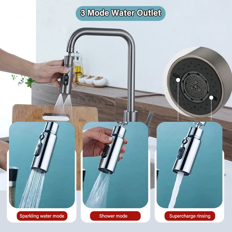 Three Mode Kitchen Faucet Extender 360 Rotatable Anti Splash Booster Water Saver Tap Aerator Spray Shower Head Accessory
Three Mode Kitchen Faucet Extender 360 Rotatable Anti Splash Booster Water Saver Tap Aerator Spray Shower Head Accessory