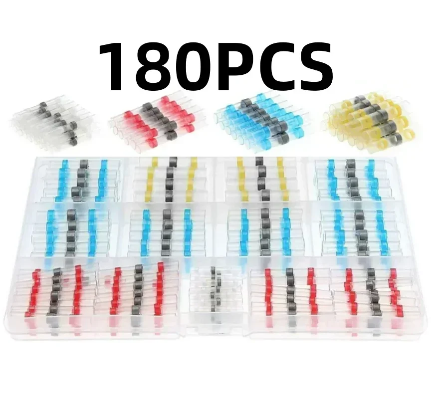 180pcs Heat Shrink Solder Connectors Waterproof Wire Terminals for Automotive/Electrical Wiring
180pcs Heat Shrink Solder Connectors Waterproof Wire Terminals for Automotive/Electrical Wiring