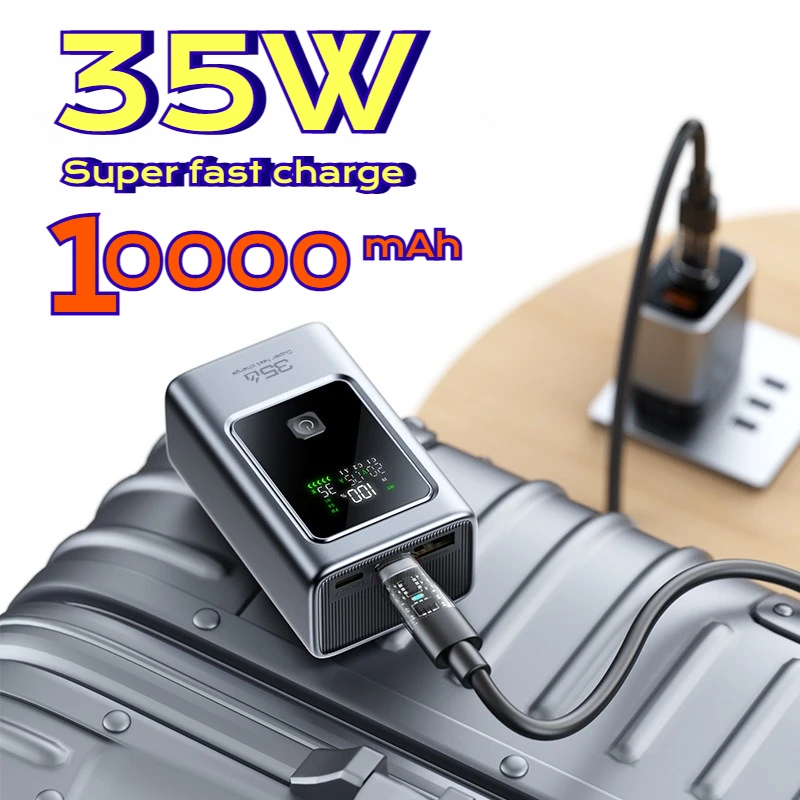 35W Mini Fast Charging Power Bank 10000mAh Large Capacity with Digital Display for IPhone Samsung Xiaomi Spare Batter New
35W Mini Fast Charging Power Bank 10000mAh Large Capacity with Digital Display for IPhone Samsung Xiaomi Spare Batter New