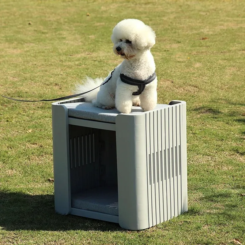 Hot selling Dual-Kennel Universal Pet Bed Four Seasons Eco-friendly Small Plastic Pet House with Solid Pattern Grey Pet Shelter
Hot selling Dual-Kennel Universal Pet Bed Four Seasons Eco-friendly Small Plastic Pet House with Solid Pattern Grey Pet Shelter