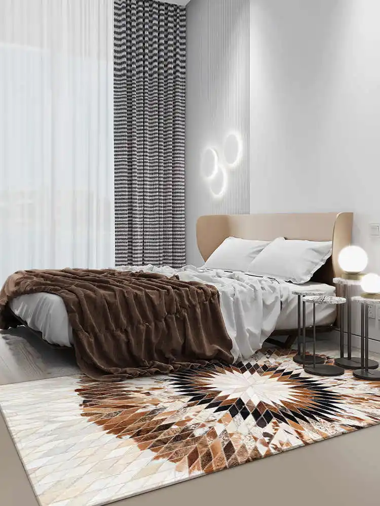 Handmade Real Long Leather Patchwork Carpet Bedroom Nordic American Style Room Floor Mat Bedside Mat Customized Home Decoration
Handmade Real Long Leather Patchwork Carpet Bedroom Nordic American Style Room Floor Mat Bedside Mat Customized Home Decoration