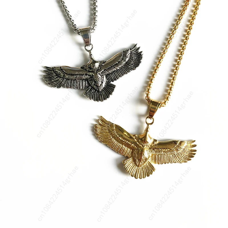 Gold silver color Vintage Animal Eagle Pendant Necklaces for Mens Statement Jewelry Stainless Steel Eagle Charm Bijoux
Gold silver color Vintage Animal Eagle Pendant Necklaces for Mens Statement Jewelry Stainless Steel Eagle Charm Bijoux