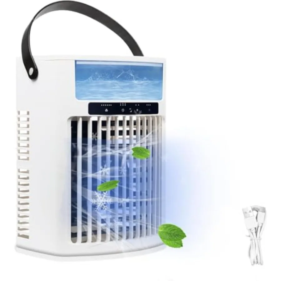 Portable Air Conditioners with Water Mist Cooling Mist can add ice cubes, 4 in 1 Evaporative Air Cooler Fan with 5 Wind Speeds,
Portable Air Conditioners with Water Mist Cooling Mist can add ice cubes, 4 in 1 Evaporative Air Cooler Fan with 5 Wind Speeds,