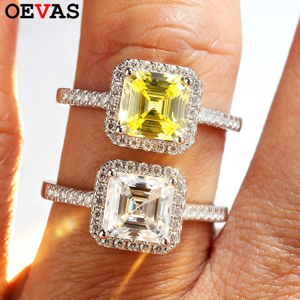 OEVAS 2CT Asscher Cut Full Moissanite Ring for Women S925 Silver D Color Lab Diamond Certified Halo Wedding Band Fine Jewelry
OEVAS 2CT Asscher Cut Full Moissanite Ring for Women S925 Silver D Color Lab Diamond Certified Halo Wedding Band Fine Jewelry