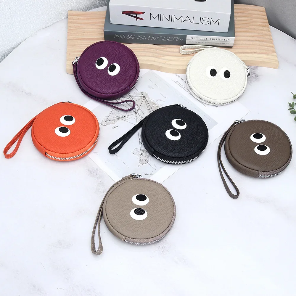 Women Genuine Leather Wallets Coin Purses Circle Purse Soft Cowhide Storage Bag for Women Mini Cute Big Eye Coin Bag Card Holder
Women Genuine Leather Wallets Coin Purses Circle Purse Soft Cowhide Storage Bag for Women Mini Cute Big Eye Coin Bag Card Holder