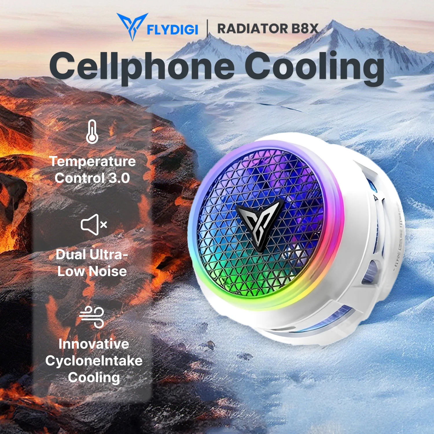 Cooler Fan Cellphone Flydigi B8X Radiator Frequency Conversion Super Heat Dissipation Magnetic Gaming For iPhone iPad Android
Cooler Fan Cellphone Flydigi B8X Radiator Frequency Conversion Super Heat Dissipation Magnetic Gaming For iPhone iPad Android