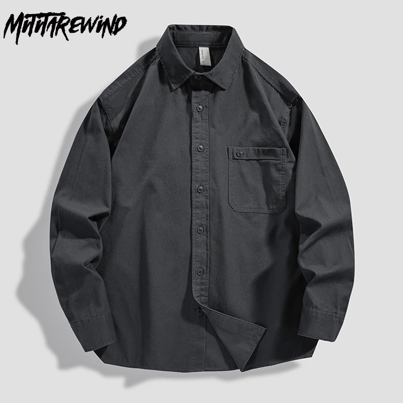 Japanese Style Retro Cargo Shirt Man 2025 Spring New Mens Long Sleeve Shirt Lapel Pure Cotton Button Up Shirt Simple Black Shirt
Japanese Style Retro Cargo Shirt Man 2025 Spring New Mens Long Sleeve Shirt Lapel Pure Cotton Button Up Shirt Simple Black Shirt