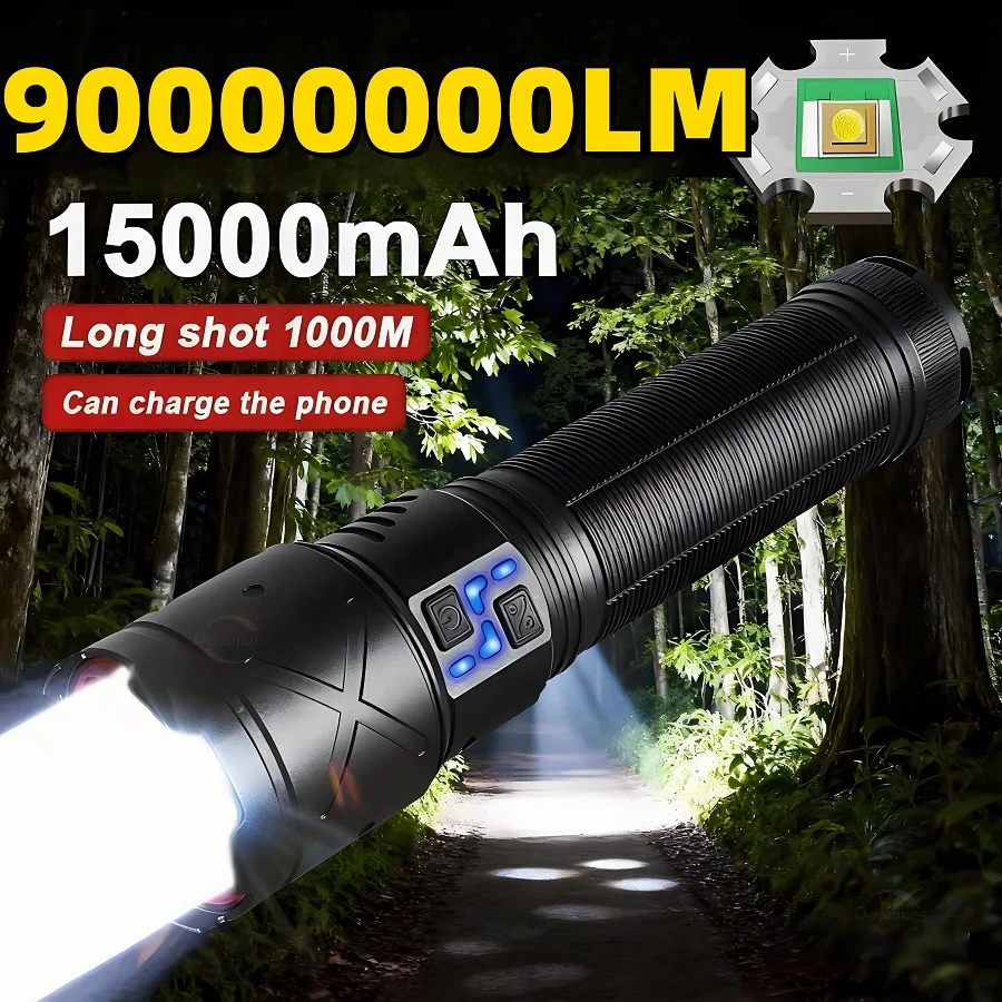 Супер яркий светодиодный фонарик с фокусным лучом, портативный фонарик дальнего действия, водонепроницаемый, для наружного использования, 6 режимов, фонарь для исследования рыбалки
Супер яркий светодиодный фонарик с фокусным лучом, портативный фонарик дальнего действия, водонепроницаемый, для наружного использования, 6 режимов, фонарь для исследования рыбалки