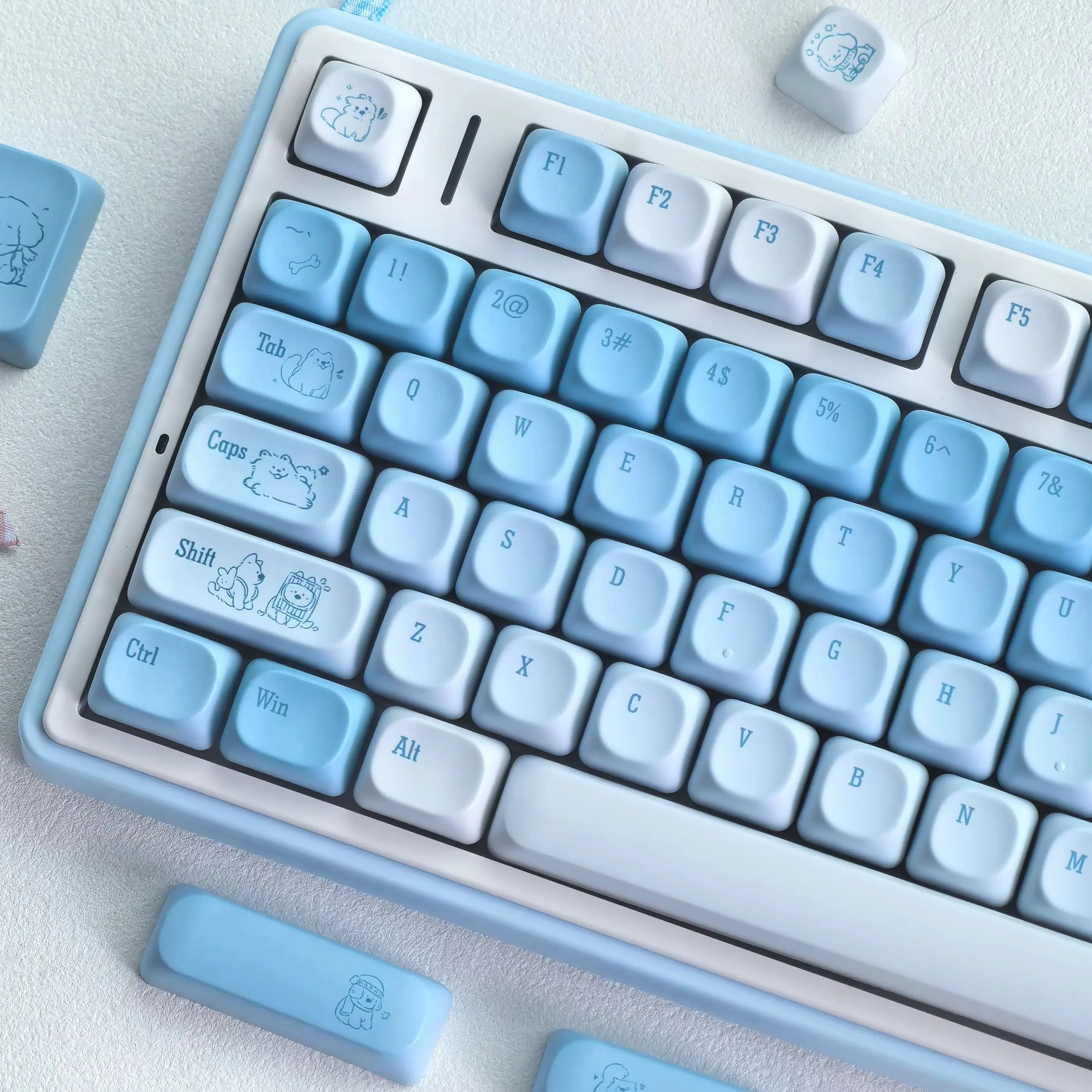 MAIMOOO Puppy Keycap Blue Gradient Russian Korean Western Highlands Maltese Moa Cherry Pbt Customized Keyboard Aula F75 Keycap
MAIMOOO Puppy Keycap Blue Gradient Russian Korean Western Highlands Maltese Moa Cherry Pbt Customized Keyboard Aula F75 Keycap