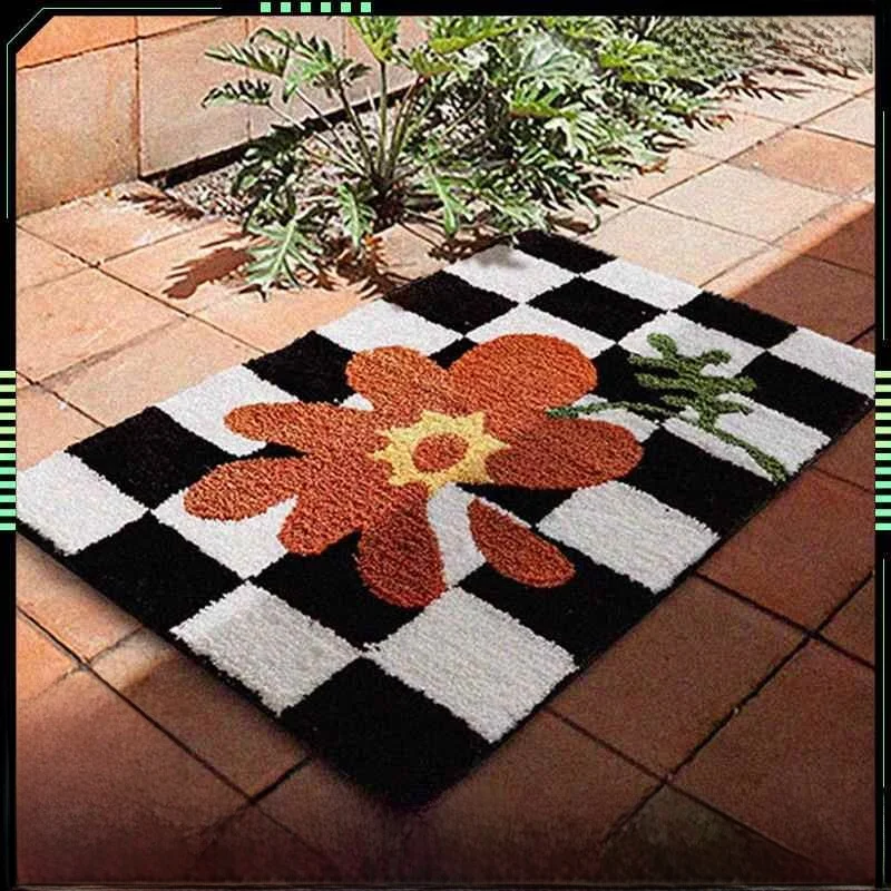 Living Room Chessboard Coffee Table Bedroom Blanket Black White Grid Bathroom Anti-Slip Door Mat French Style Machine Washable
Living Room Chessboard Coffee Table Bedroom Blanket Black White Grid Bathroom Anti-Slip Door Mat French Style Machine Washable