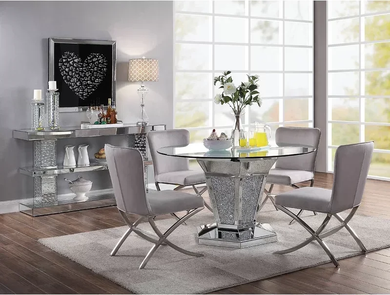 S Hot Sparkly Mirrored Round Dining Table Crushed Diamond 4-6 Seating Restaurant Table for Home Hotel
S Hot Sparkly Mirrored Round Dining Table Crushed Diamond 4-6 Seating Restaurant Table for Home Hotel