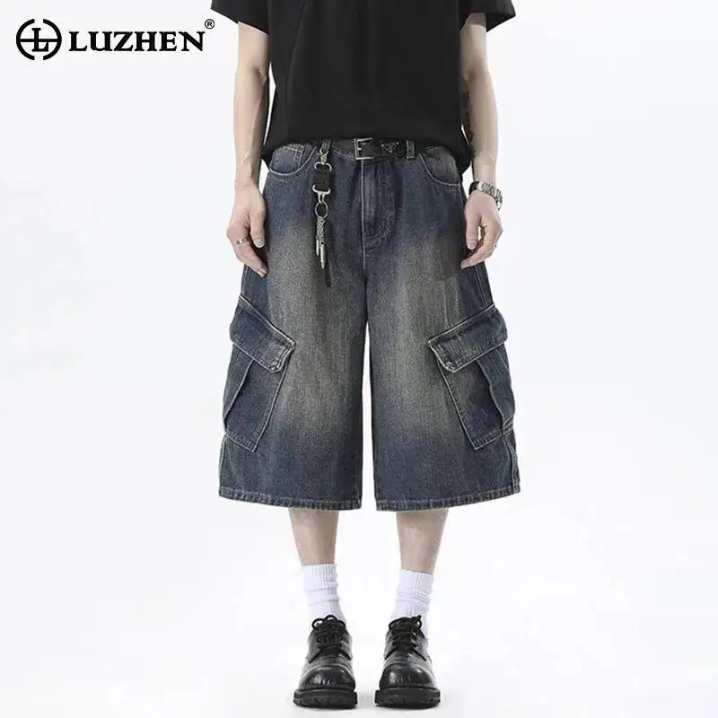 LUZHEN 2026 Summer Vintage Style Washed Multi Pockets Design Straight Cropped Jeans Men Trendy High Quality Denim Shorts JY6682
LUZHEN 2026 Summer Vintage Style Washed Multi Pockets Design Straight Cropped Jeans Men Trendy High Quality Denim Shorts JY6682