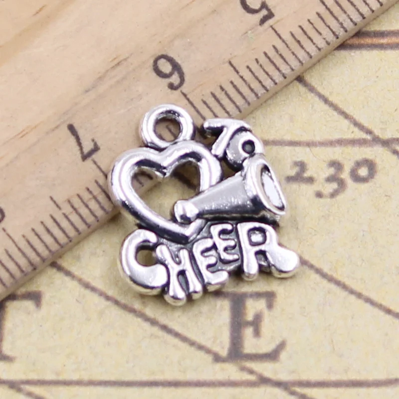 20pcs Charms Love To Cheer Cheerleading 17x16mm Tibetan Pendants Crafts Making Findings Handmade Antique DIY Jewelry
20pcs Charms Love To Cheer Cheerleading 17x16mm Tibetan Pendants Crafts Making Findings Handmade Antique DIY Jewelry