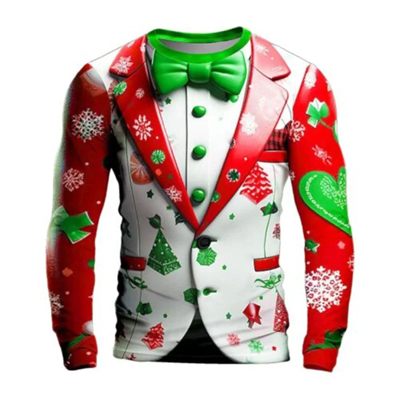 Christmas Outfit Pattern Men's T-Shirts Long Sleeve 3d Printed Christmas Style Street Trend Tee 6XL Plus Size O-Neck Casual Tops
Christmas Outfit Pattern Men's T-Shirts Long Sleeve 3d Printed Christmas Style Street Trend Tee 6XL Plus Size O-Neck Casual Tops