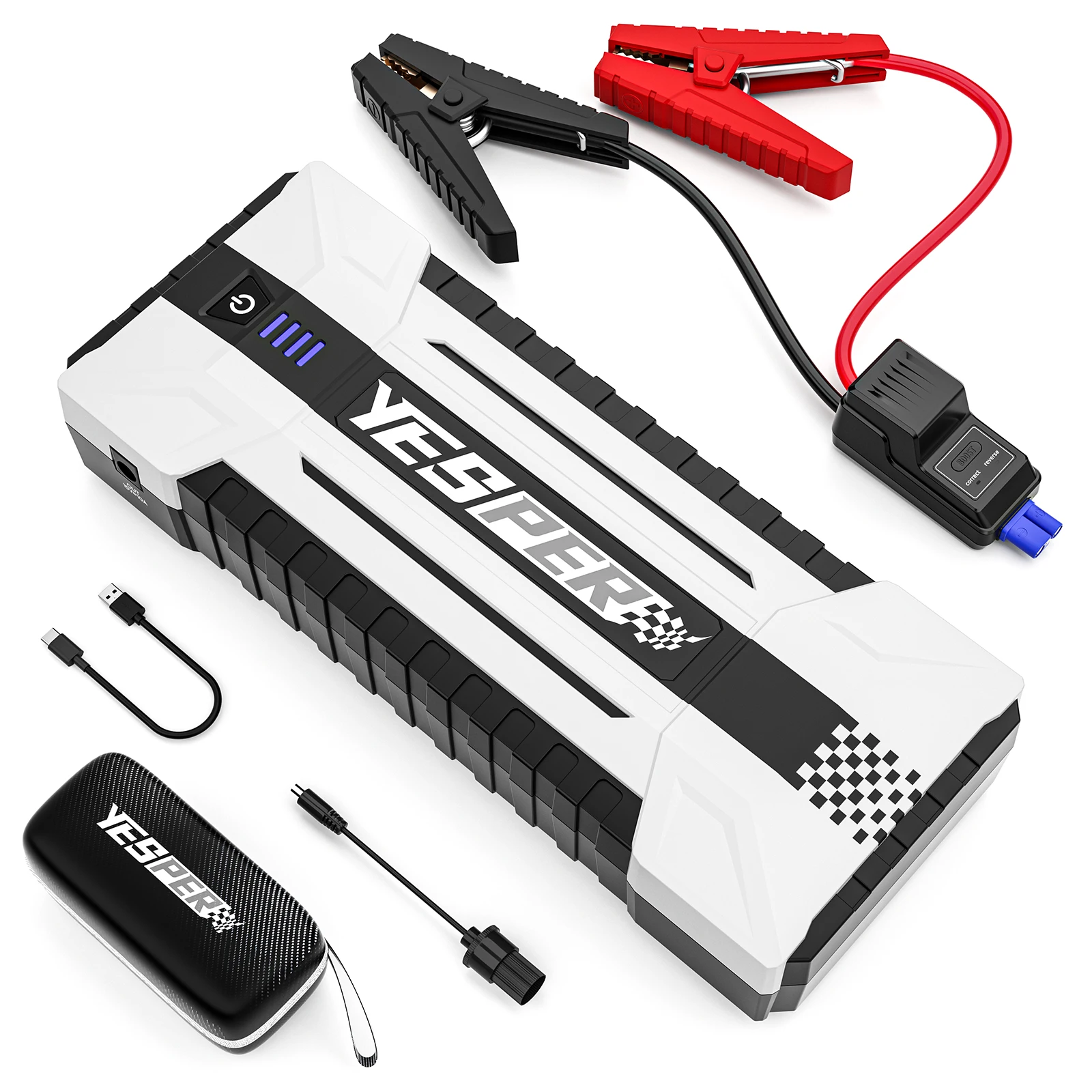 YESPER 4120A Car Jump Starter | 26800mAh | 12V Power | Gas/10.0L Diesel | Power Bank + 3-Mode Light
YESPER 4120A Car Jump Starter | 26800mAh | 12V Power | Gas/10.0L Diesel | Power Bank + 3-Mode Light