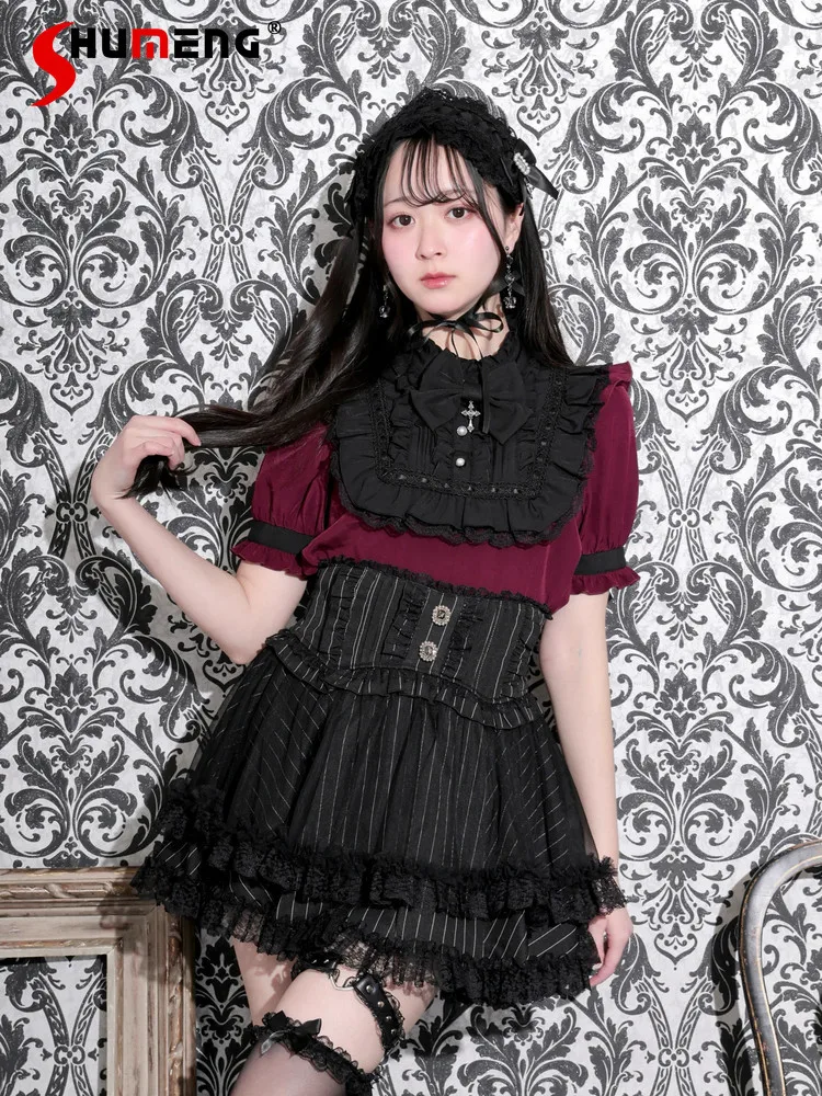 Subculture Gothic Japanese Mine Production Short Sleeve Shirt Blouses Summer New 2026 Girls Women's Sweet Cool Lolita Shirt Top
Subculture Gothic Japanese Mine Production Short Sleeve Shirt Blouses Summer New 2026 Girls Women's Sweet Cool Lolita Shirt Top