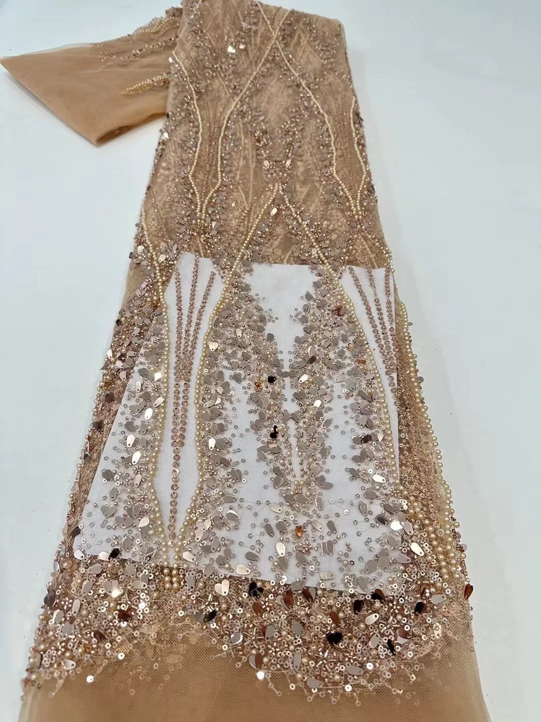 African Lace Fabric Beaded Lace 2024 High Quality Nigeria Sequin Fabrics for Wedding Evening Dress Sewing NHL5892
African Lace Fabric Beaded Lace 2024 High Quality Nigeria Sequin Fabrics for Wedding Evening Dress Sewing NHL5892